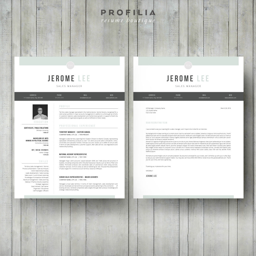 Modern Resume & Cover Letter Template --- Editable word format (#18)