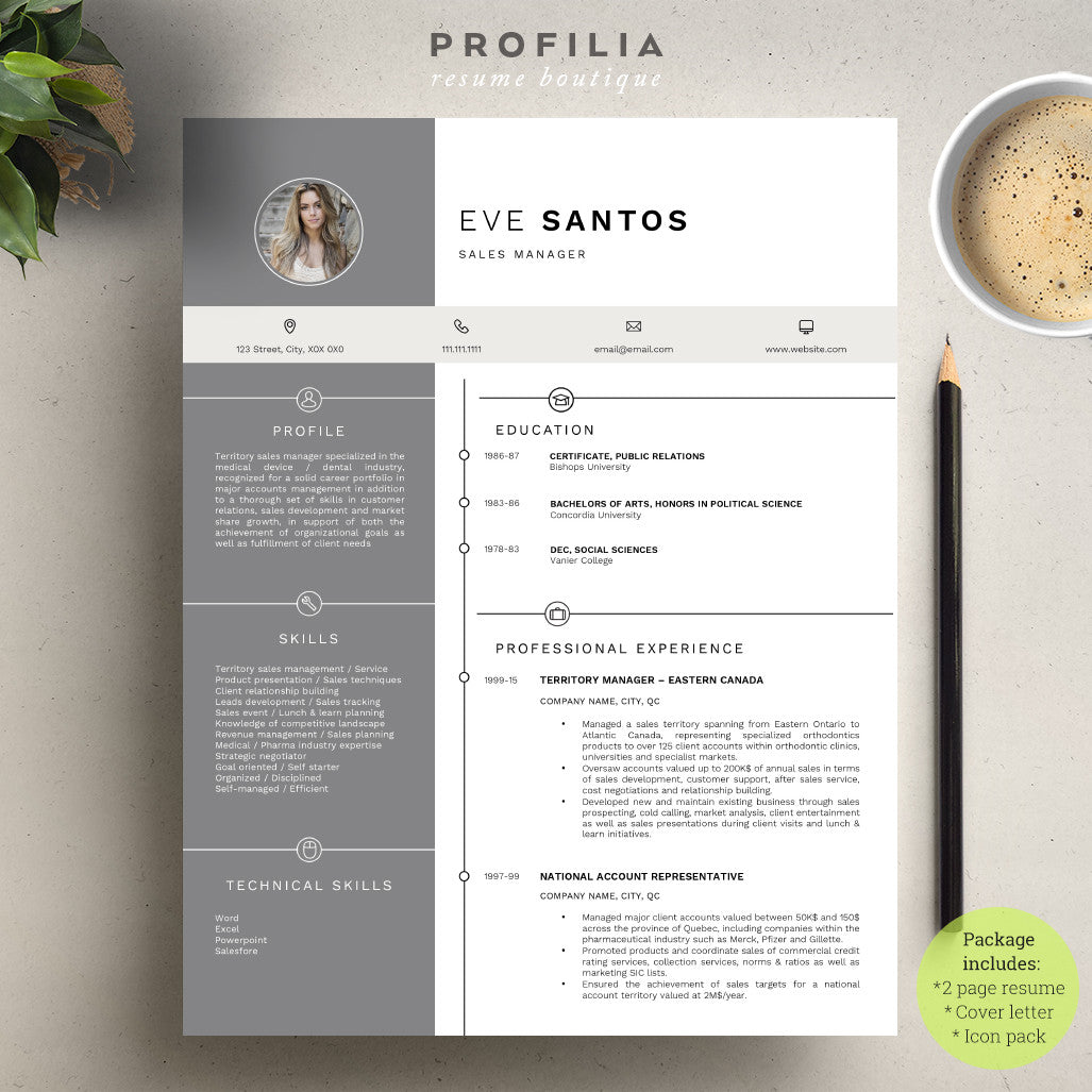 Modern Resume & Cover Letter Template --- Editable word format (#30)