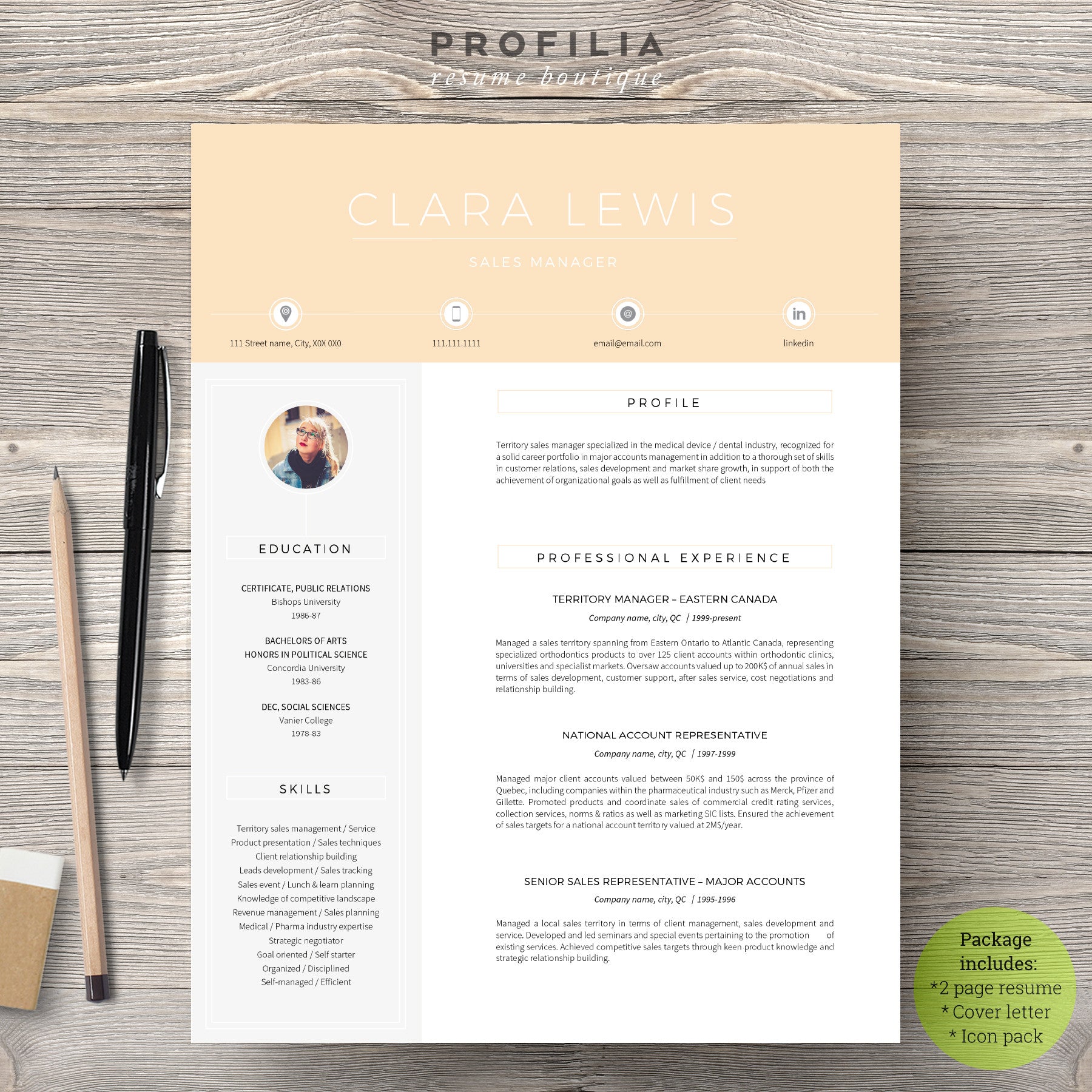 Modern Resume & Cover Letter Template --- Editable word format (#10)