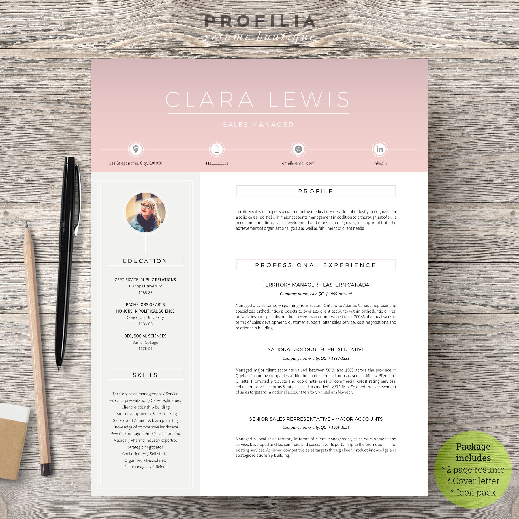 Modern Resume & Cover Letter Template --- Editable word format (#10)