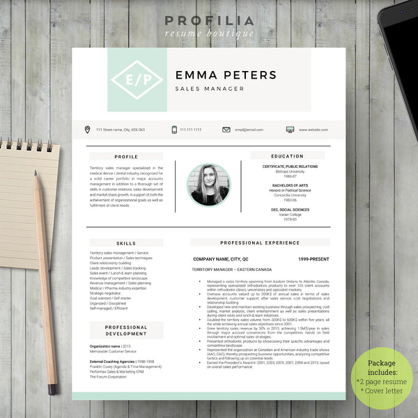 Modern Resume & Cover Letter Template --- Editable word format (#3)