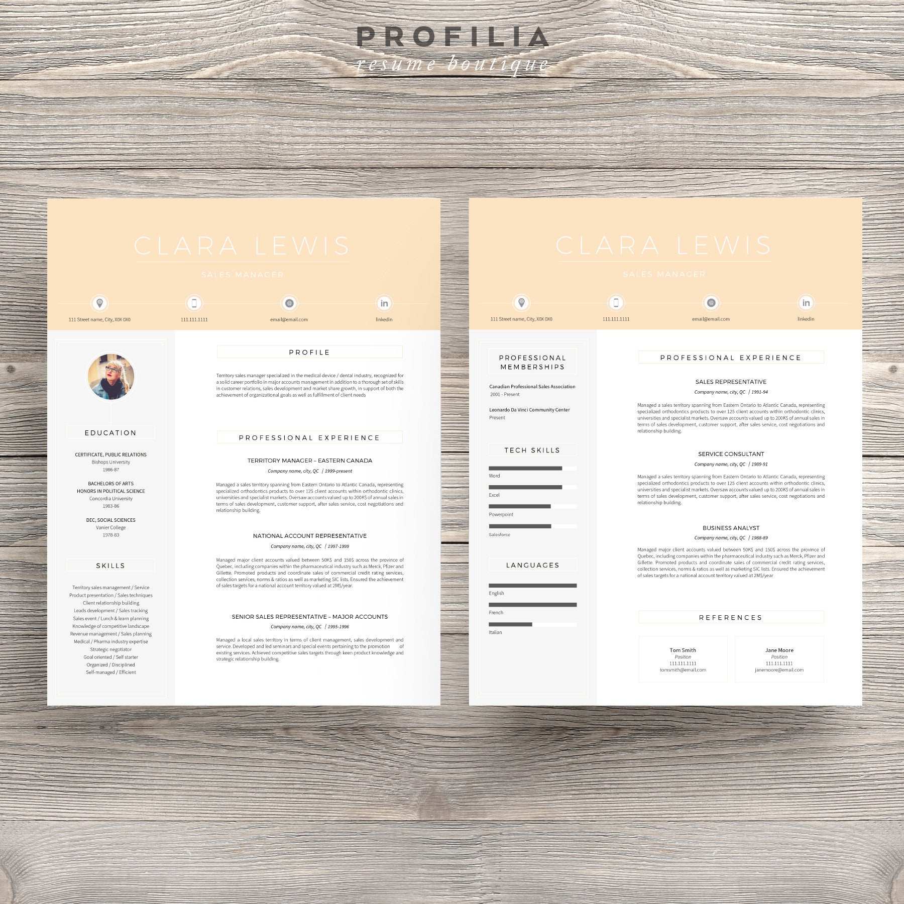 Modern Resume & Cover Letter Template --- Editable word format (#10)