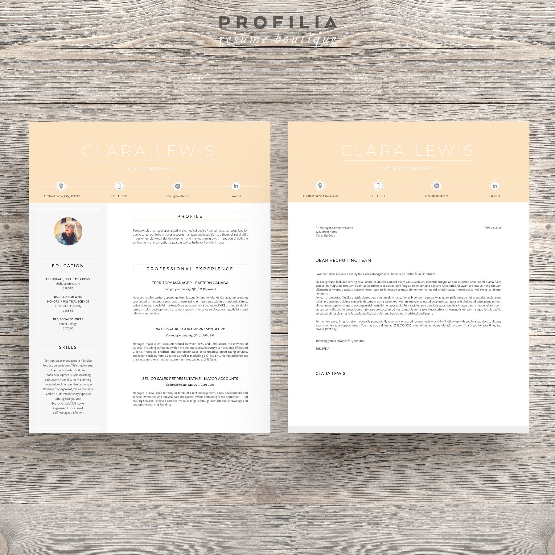 Modern Resume & Cover Letter Template --- Editable word format (#10)