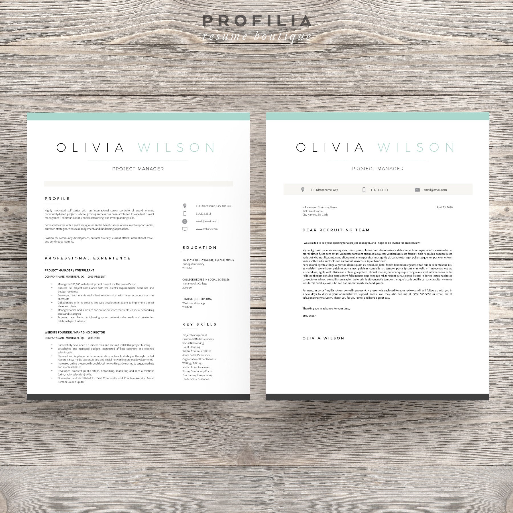 Resume Bundle - Personal branding Trio