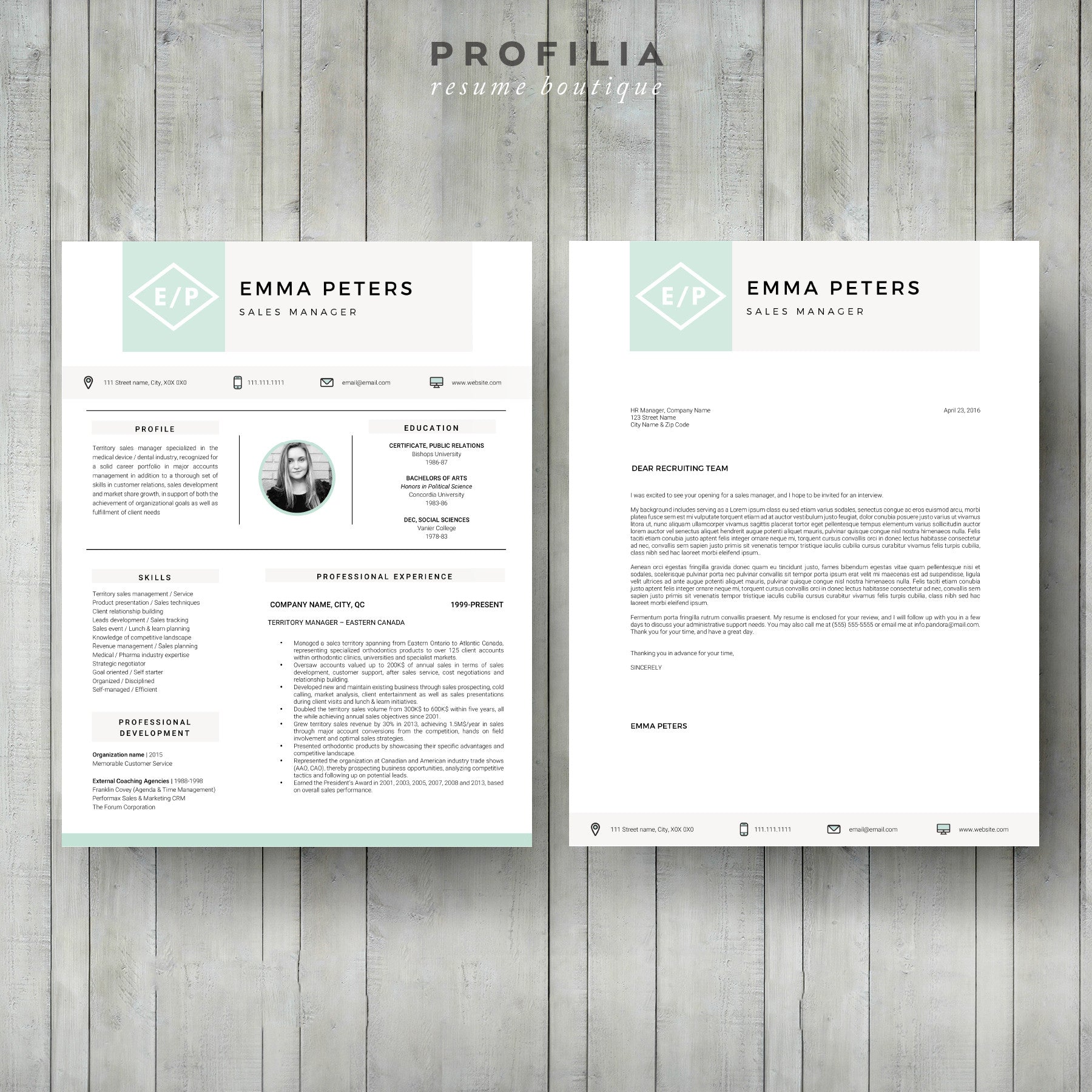 Modern Resume & Cover Letter Template --- Editable word format (#3)